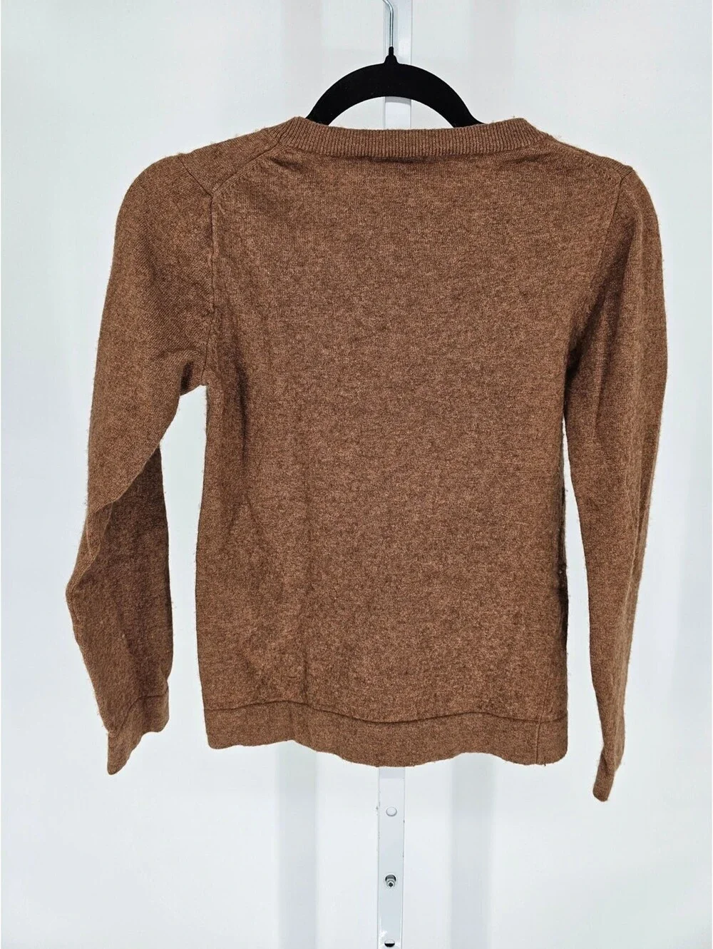J Crew Womens Sz S Classic Crew Neck Sweater Solid Brown